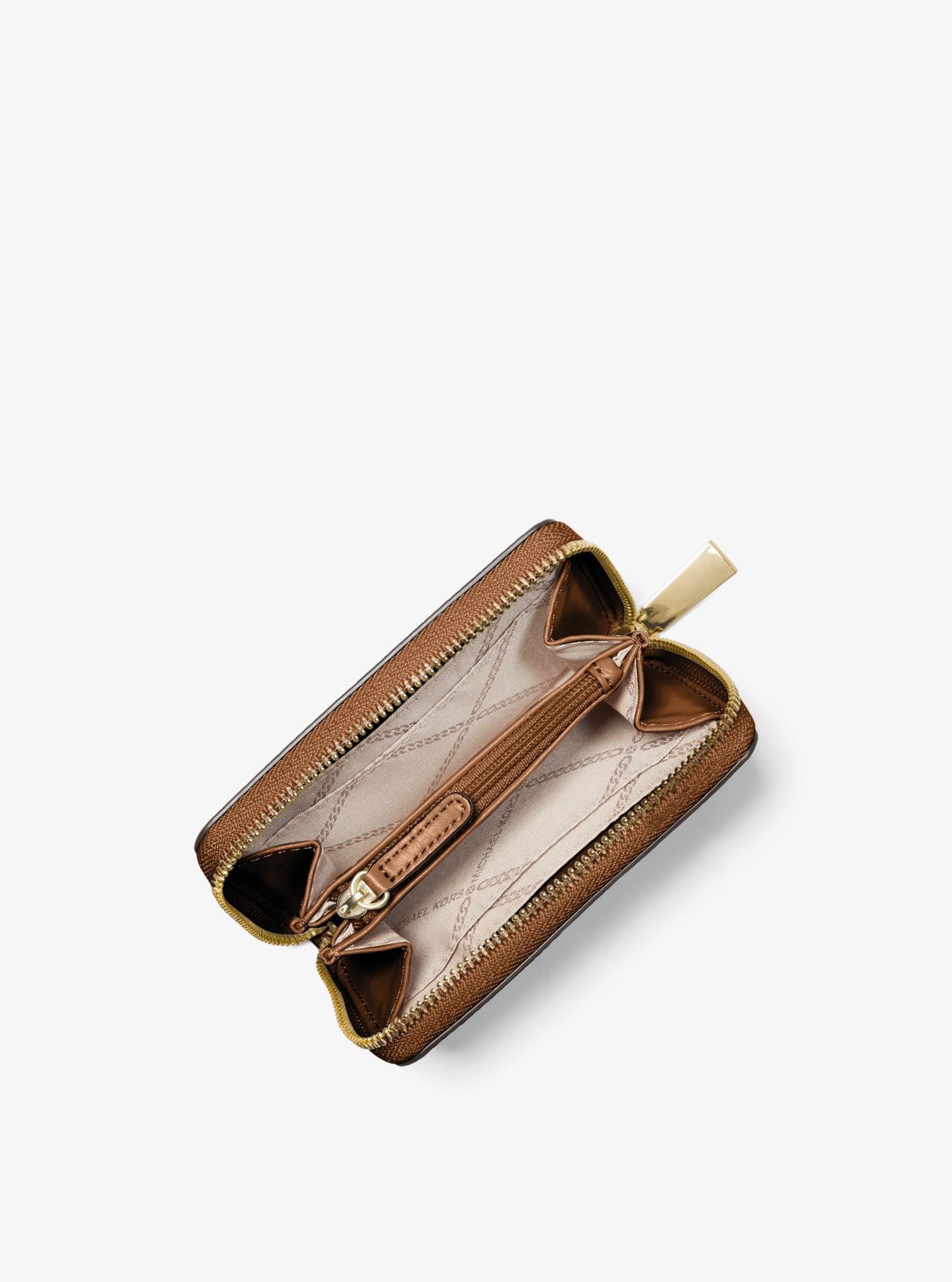 Jet Set Small Pebbled Leather Wallet - Luggage