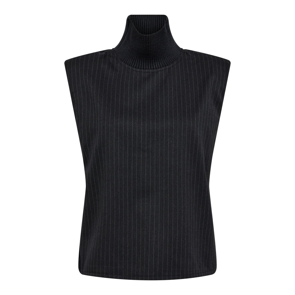 Idacc Pin Stripe Top - Dark Grey