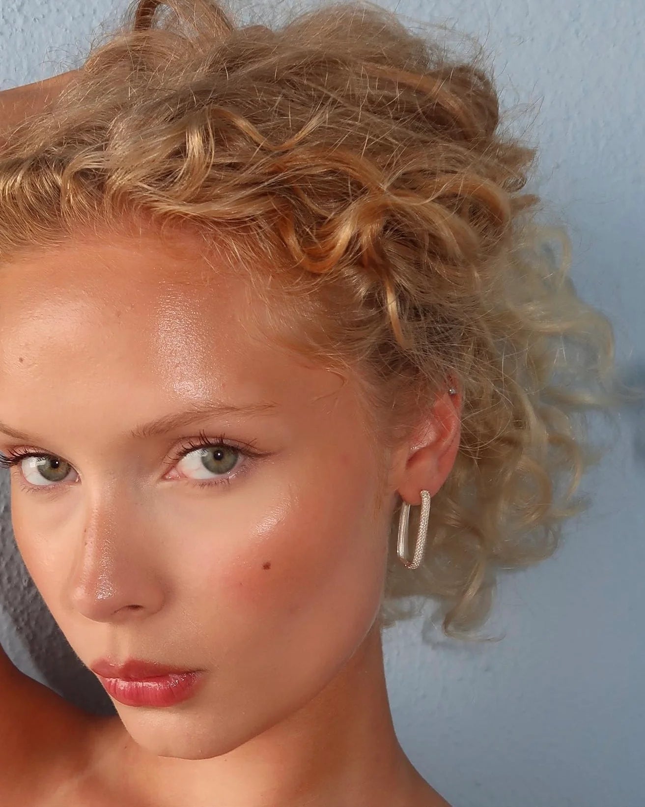 Diamond Edge Hoops - Silver