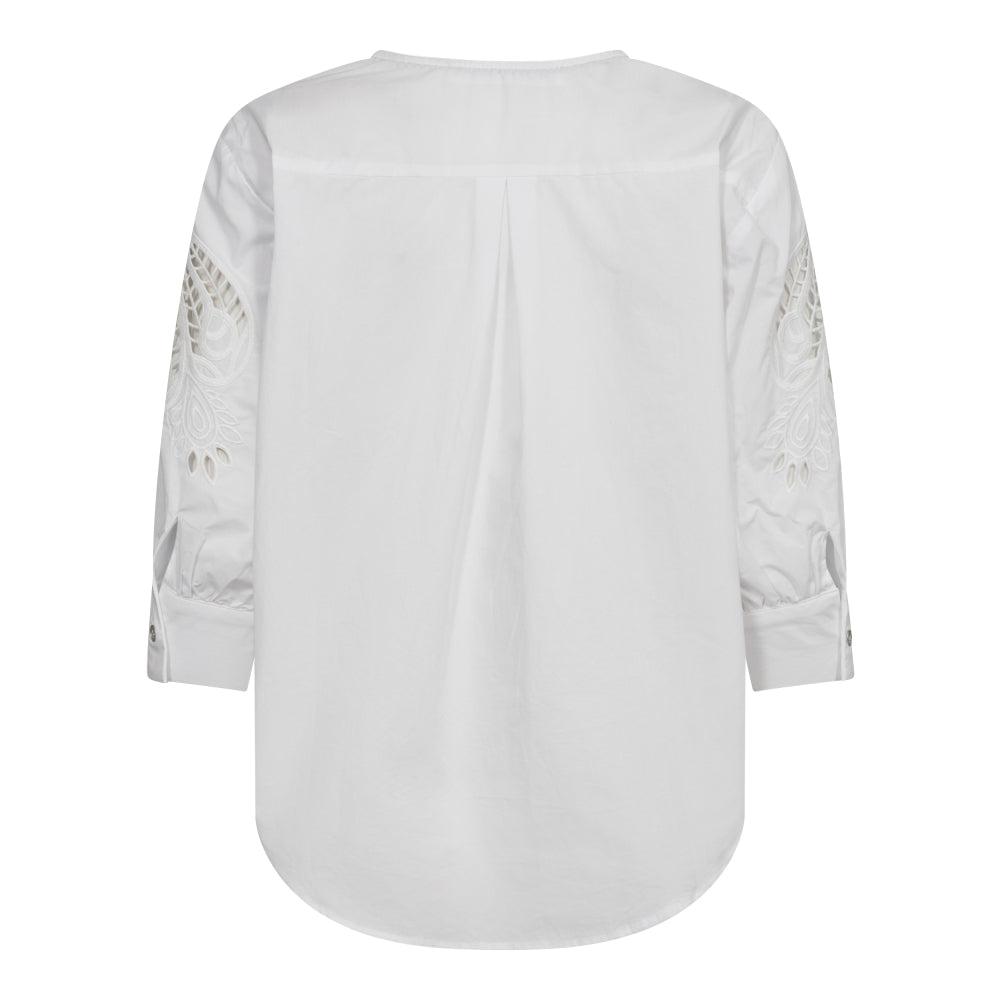 KelliseCC Lace Cut Shirt - Vit