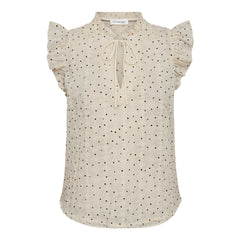 Evelyncc Mini Dot Top - Off White