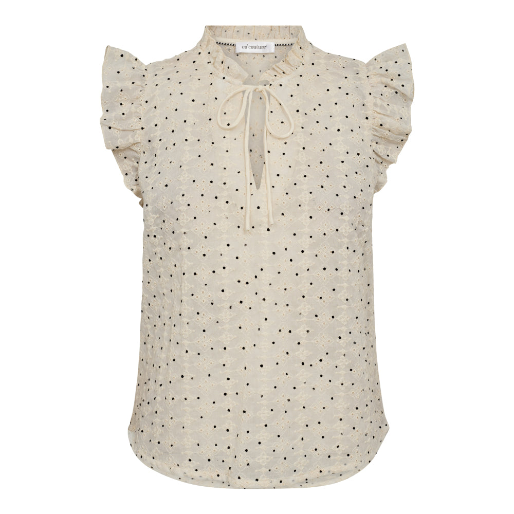Evelyncc Mini Dot Top - Off White