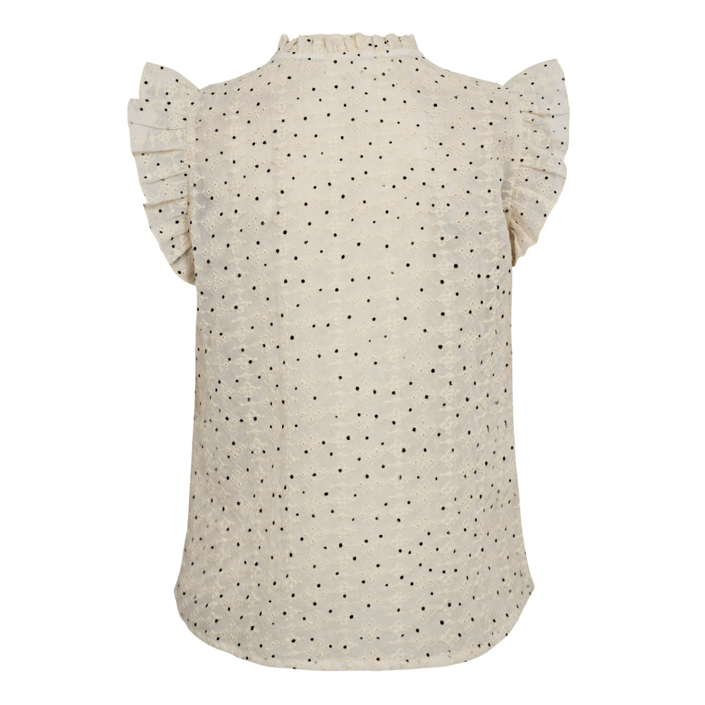Evelyncc Mini Dot Top - Off White