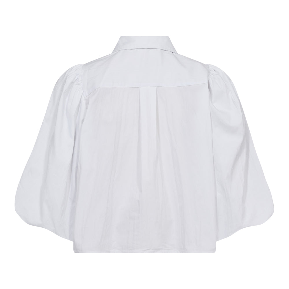 CoCC Crisp Ruffle Puff Shirt - White
