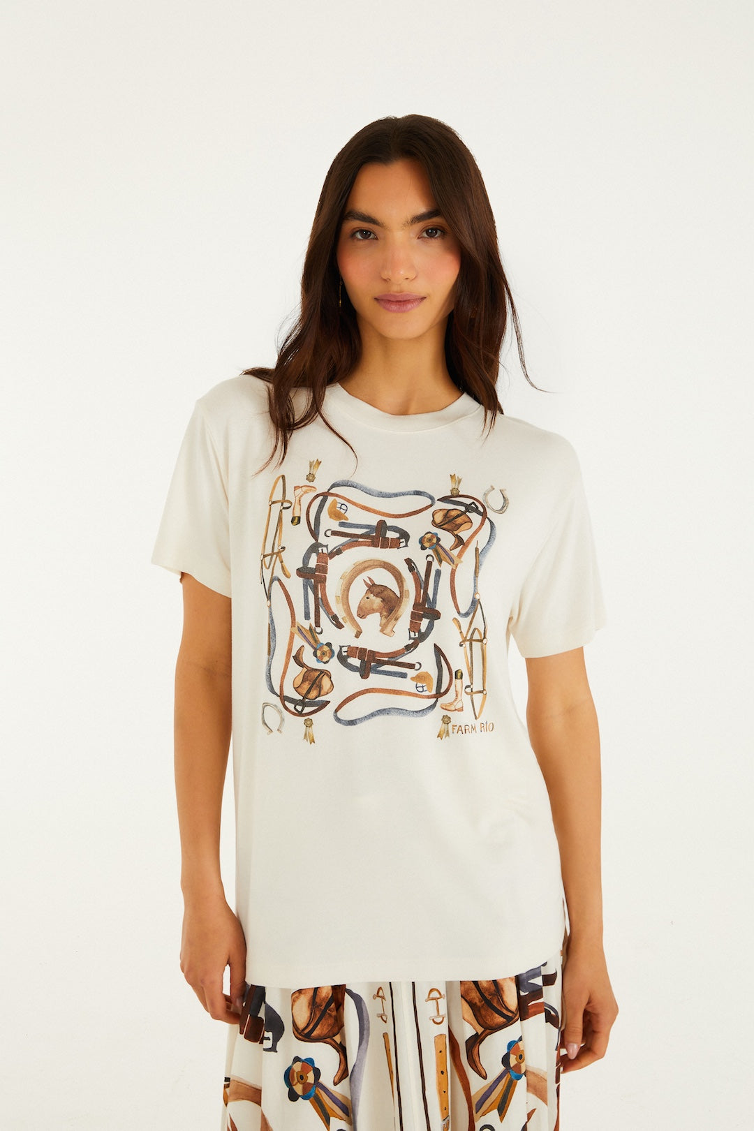 Equestrian Slim T-Shirt - Off-White