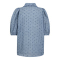 Co'Couture Dottiecc SS Blus - Dusty Blue