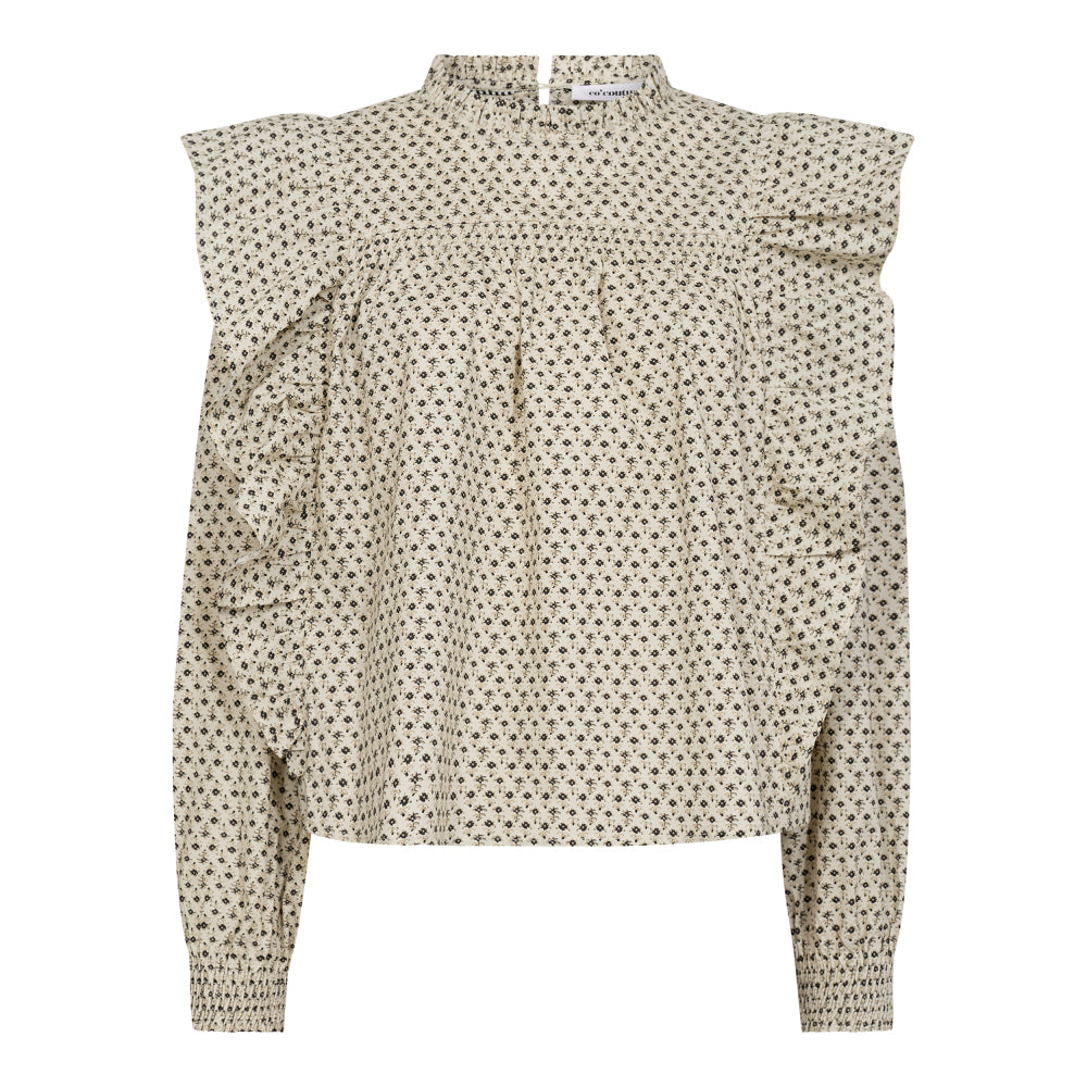Co'Couture Elsycc Frill Blouse - Bone