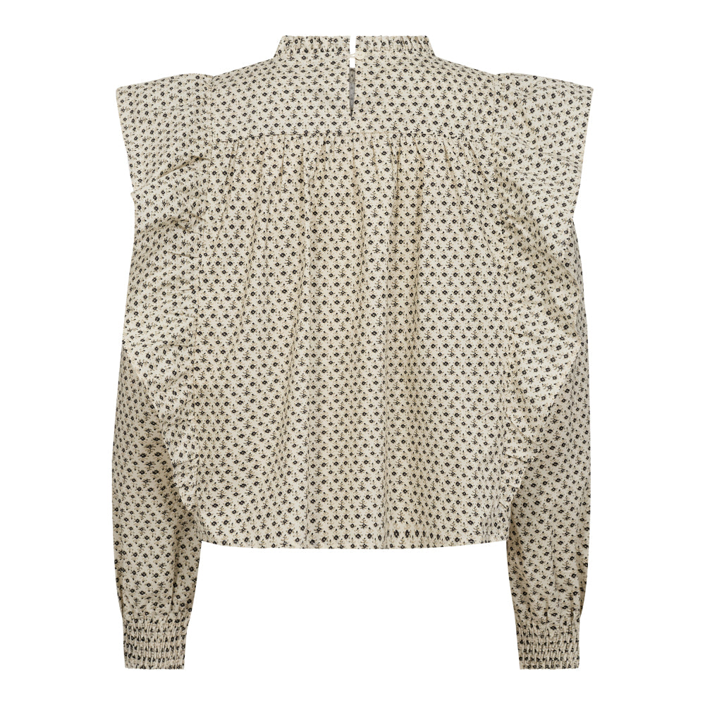 Co'Couture Elsycc Frill Blouse - Bone