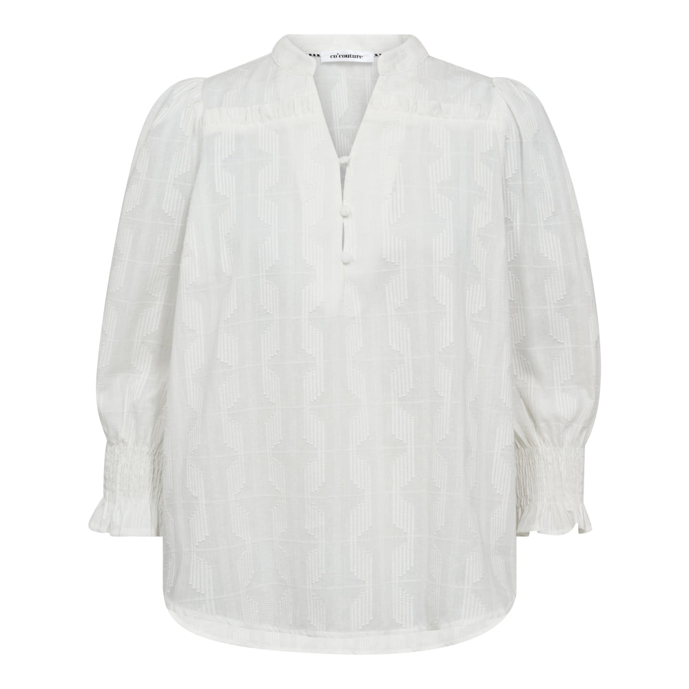 Emmacc Frill Ss Blus - Off White