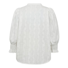 Emmacc Frill Ss Blouse - Off White