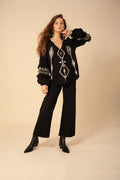 Dyana Embrodery Top - Black