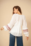 Dyana Embrodery Top - Red