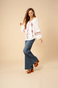 Dyana Embrodery Top - Red
