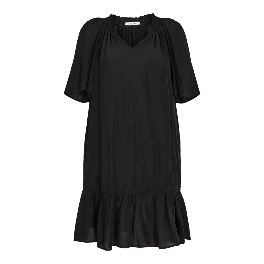 Sunrise Flow Crop Dress - Black