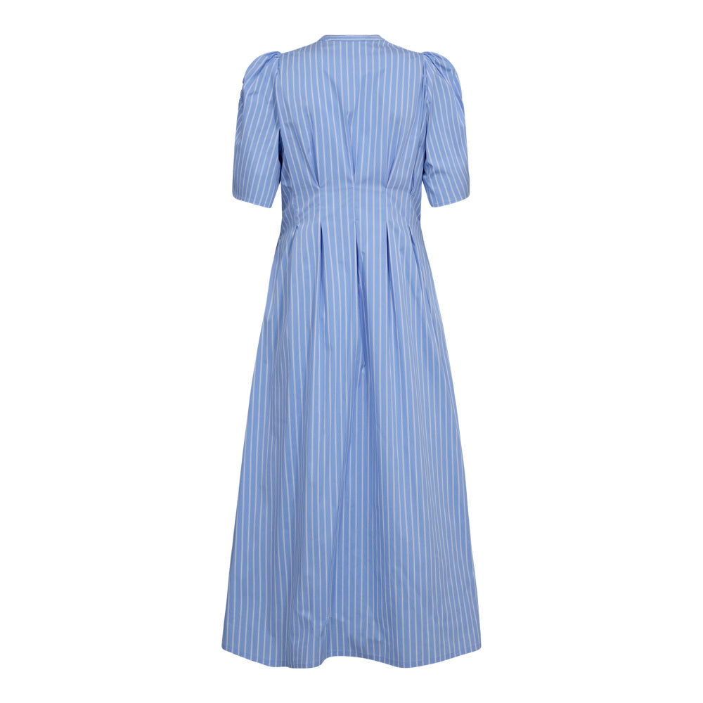Co'Couture Micacc Stripe Pleat Dress - Pale Blue