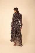 Celeste Tiered Skirt Dress - Black