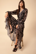 Celeste Tiered Skirt Dress - Black