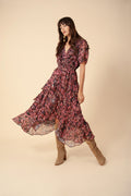 Jade Tiered Skirt Dress - Black