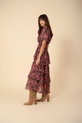 Jade Tiered Skirt Dress - Black