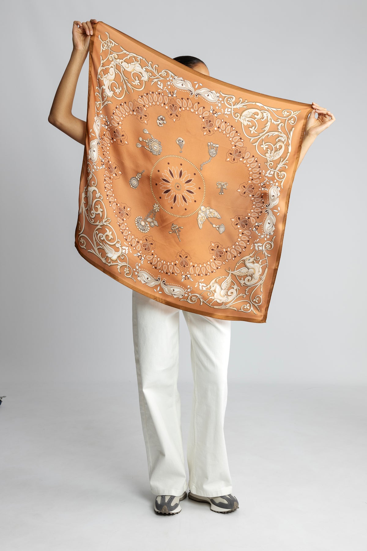 Lola Silk Scarf - Rust