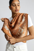 Lola Silk Scarf - Rust