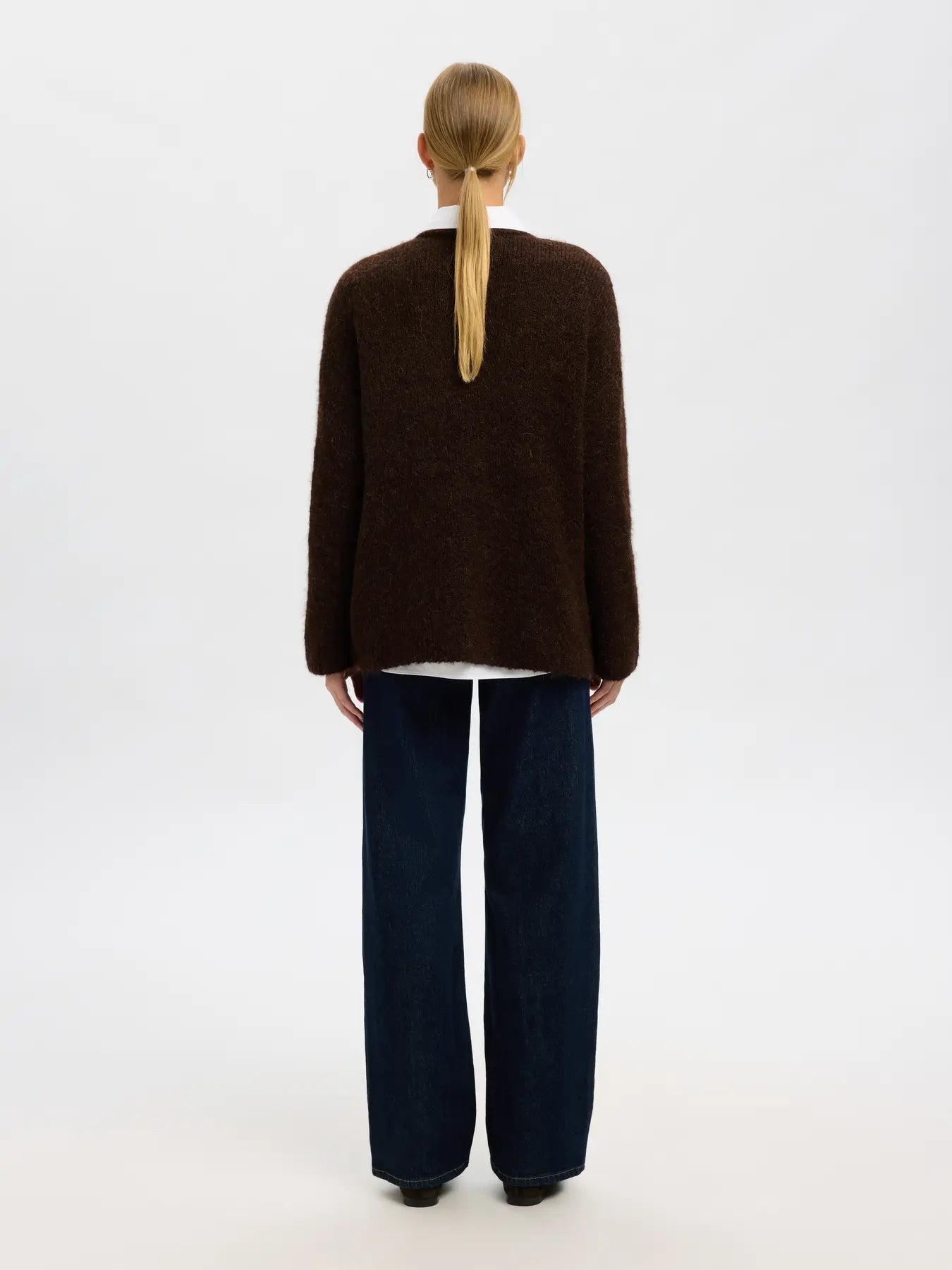 Gabriella Ls Knit New O-Neck - Delicioso Melange