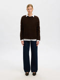 Gabriella Ls Knit New O-Neck - Delicioso Melange