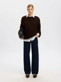 Gabriella Ls Knit New O-Neck - Delicioso Melange