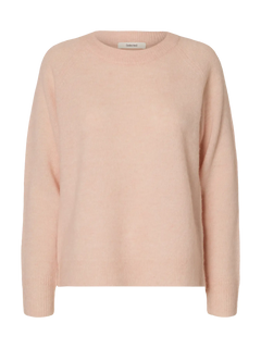 Lulu Ls Knit O-Neck - Pale Dogwood Melange