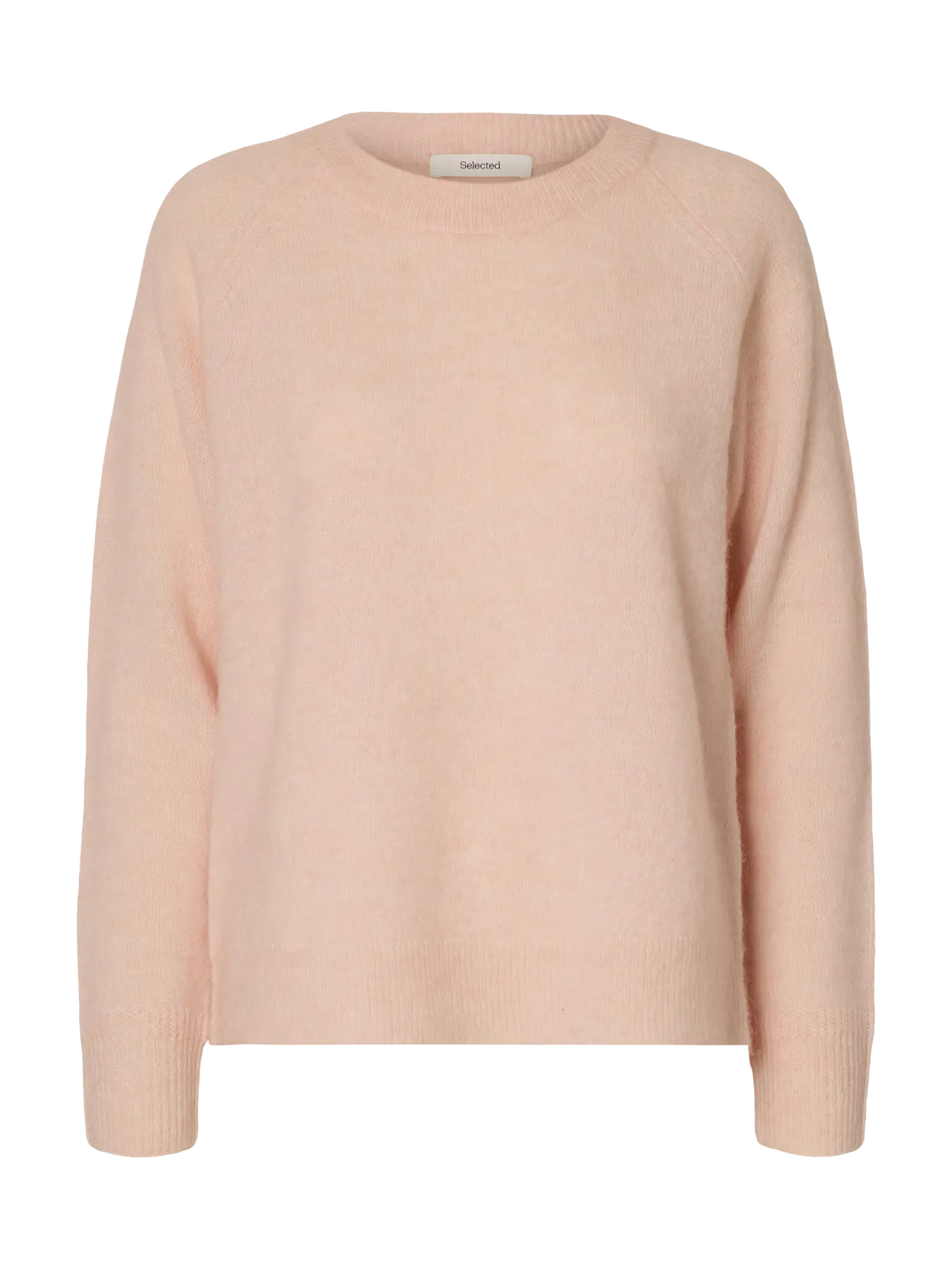 Lulu Ls Knit O-Neck - Pale Dogwood Melange