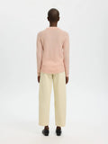 Lulu Ls Knit O-Neck - Pale Dogwood Melange
