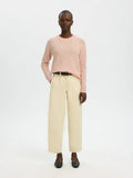 Lulu Ls Knit O-Neck - Pale Dogwood Melange