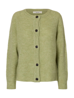 Lulu Ls Knit Short Cardigan - Lint Melange