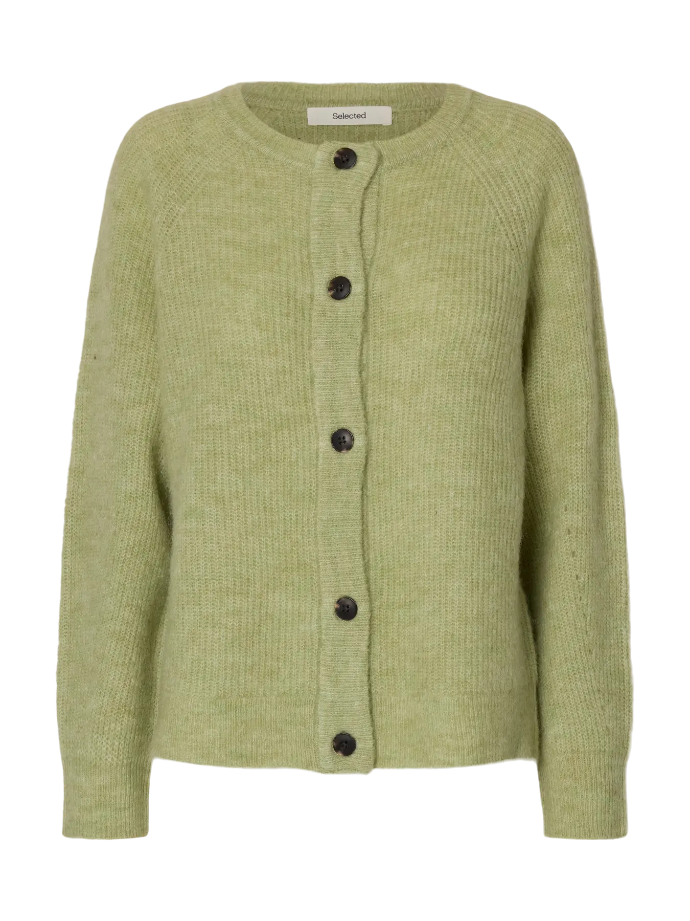 Lulu Ls Knit Short Cardigan - Lint Melange