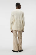 Savio Cable Knit Mock Neck - Cloud White
