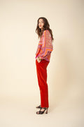 Louise Silk Blouse - Orange