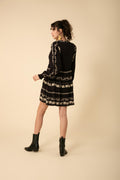 Luna Embrodery Dress - Black