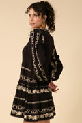 Luna Embrodery Dress - Black
