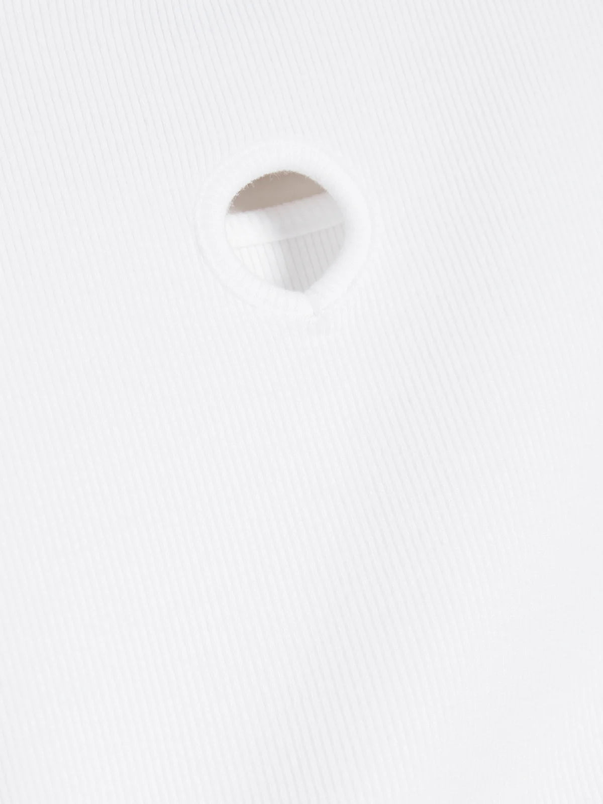 Fitted Rib Tee - Vit
