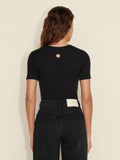 Fitted Rib Tee - Svart