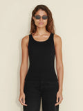 Fitted Rib Singlet - Svart