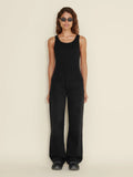 Fitted Rib Singlet - Svart