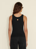 Fitted Rib Singlet - Svart
