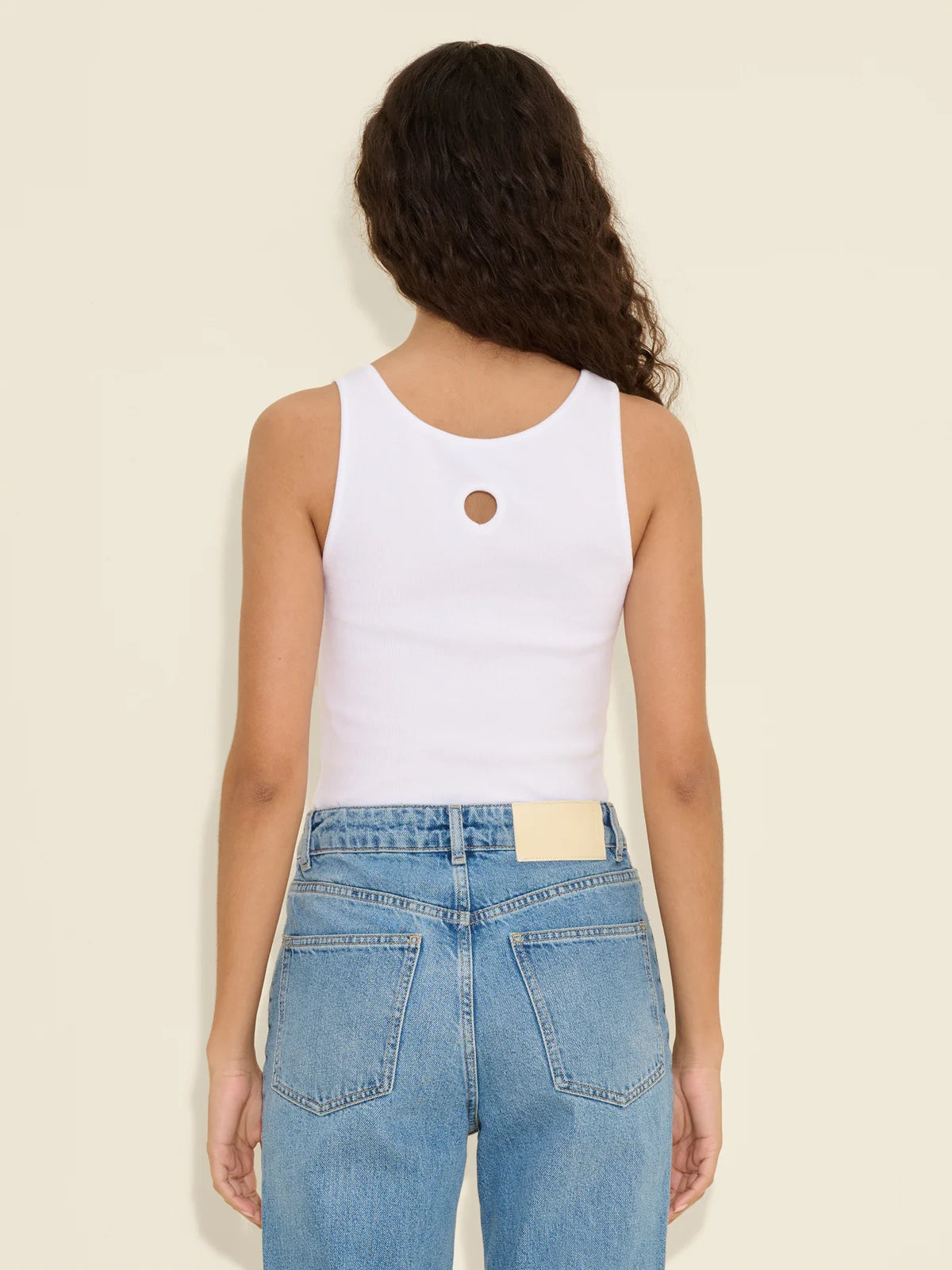Fitted Rib Singlet - Vit