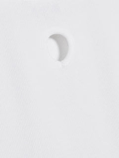 Fitted Rib Singlet - White