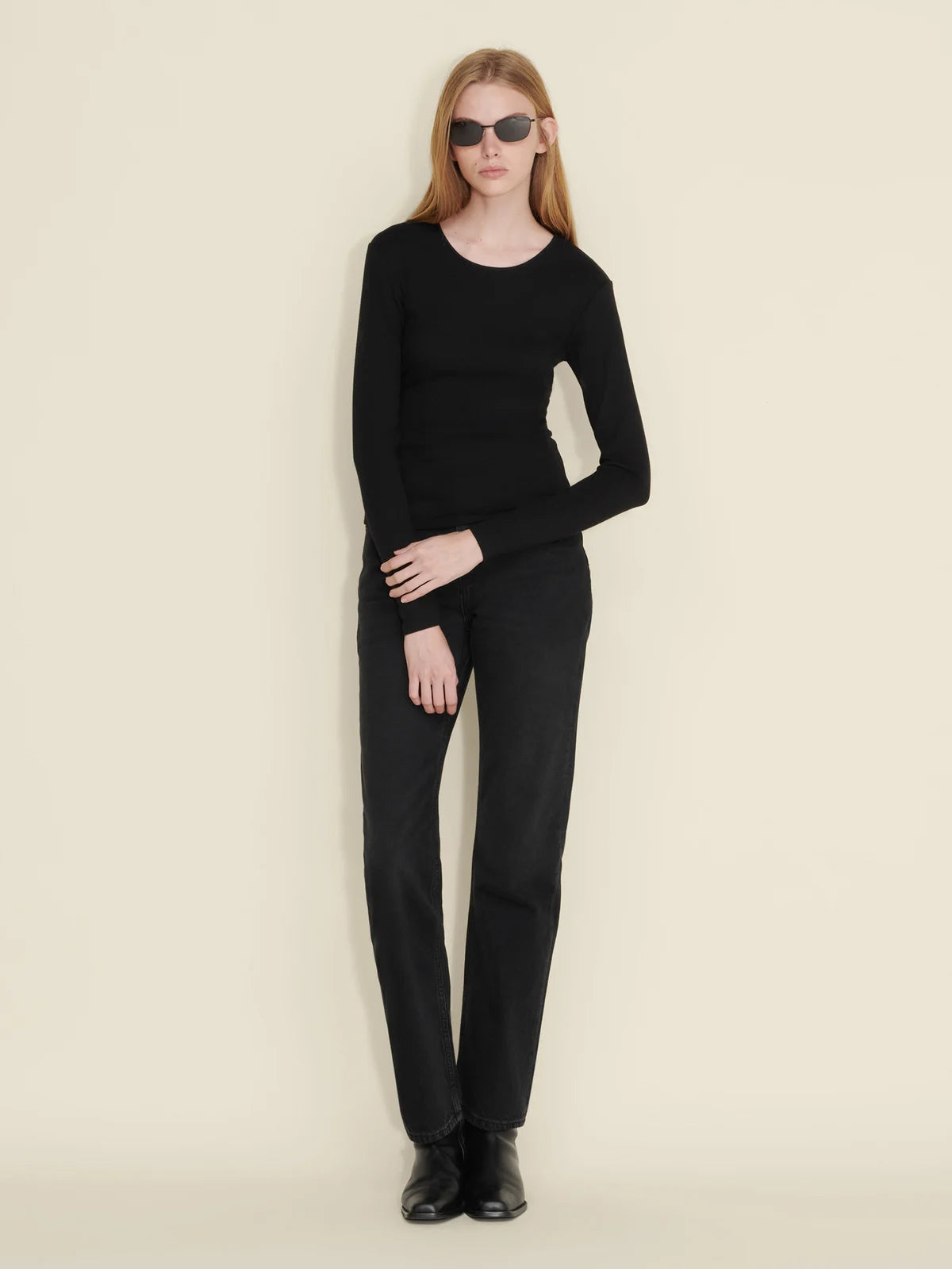 Fitted Rib Longsleeve - Svart