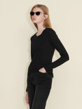 Fitted Rib Longsleeve - Svart