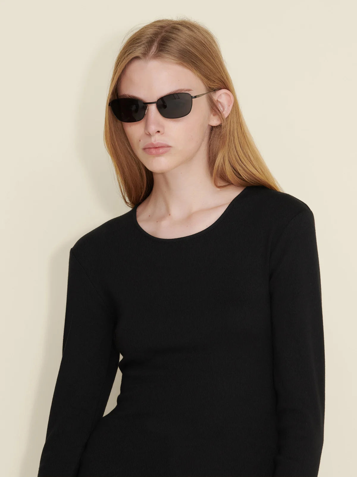 Fitted Rib Longsleeve - Svart