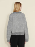 Tine Knit Crew Neck - Dk. Grey Mix