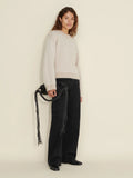 Tine Knit Crew Neck - Sand Mix